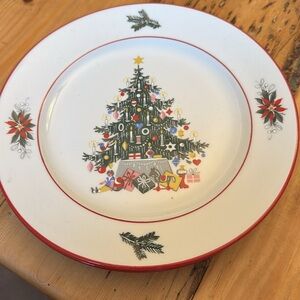 Vintage NOEL Christmas China by Schumann Bavaria Germany two Plates